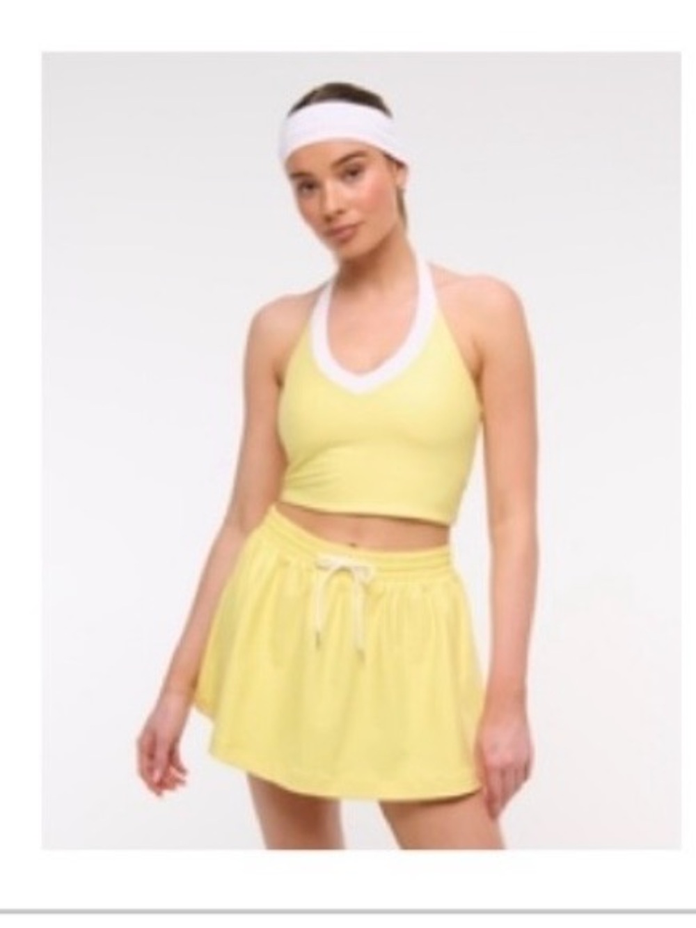 Abercrombie & Fitch Yellow Halter Skirt Set YPB SCULPT LUX